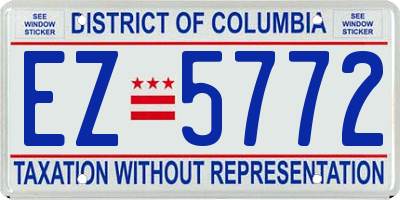 DC license plate EZ5772