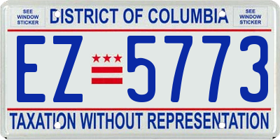 DC license plate EZ5773