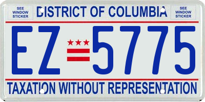 DC license plate EZ5775