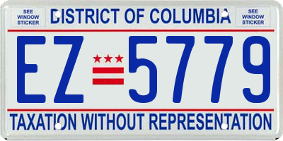 DC license plate EZ5779