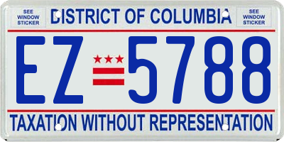 DC license plate EZ5788