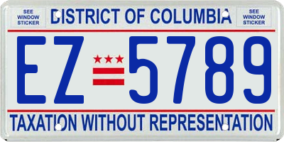 DC license plate EZ5789