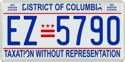 DC license plate EZ5790