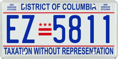 DC license plate EZ5811