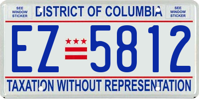 DC license plate EZ5812