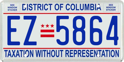 DC license plate EZ5864