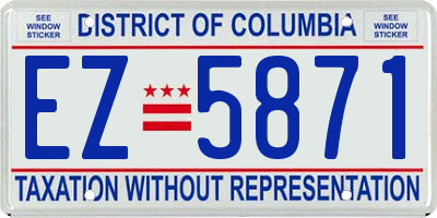 DC license plate EZ5871