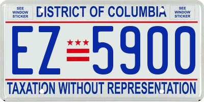 DC license plate EZ5900