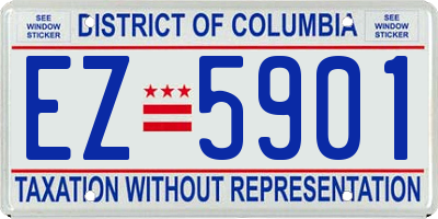 DC license plate EZ5901