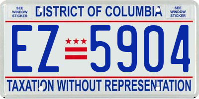 DC license plate EZ5904