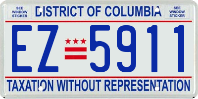 DC license plate EZ5911