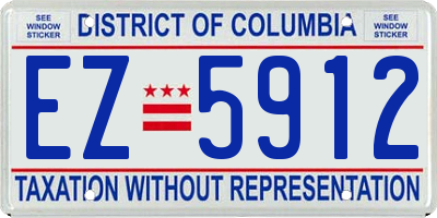 DC license plate EZ5912