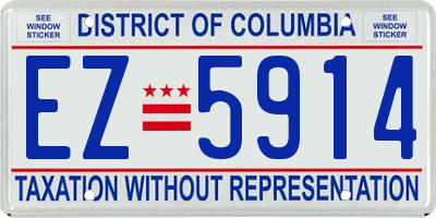 DC license plate EZ5914