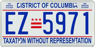 DC license plate EZ5971