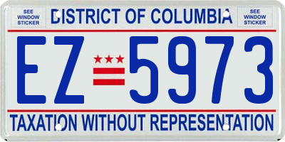 DC license plate EZ5973