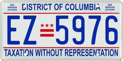 DC license plate EZ5976