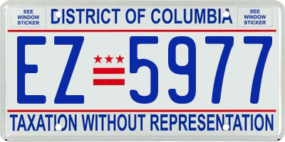 DC license plate EZ5977