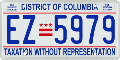 DC license plate EZ5979