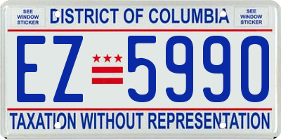 DC license plate EZ5990