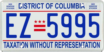 DC license plate EZ5995