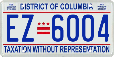 DC license plate EZ6004