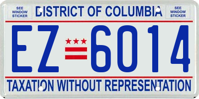 DC license plate EZ6014