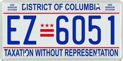 DC license plate EZ6051