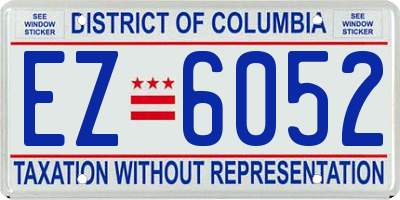 DC license plate EZ6052