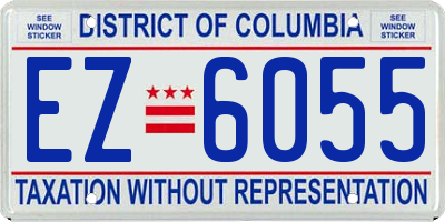 DC license plate EZ6055