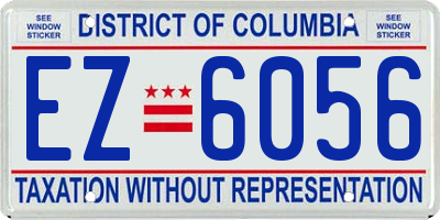 DC license plate EZ6056