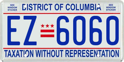 DC license plate EZ6060