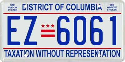 DC license plate EZ6061