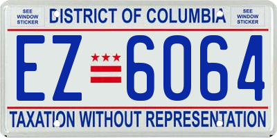 DC license plate EZ6064