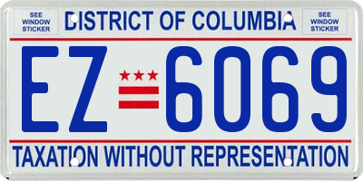 DC license plate EZ6069