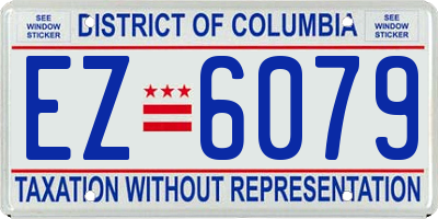 DC license plate EZ6079