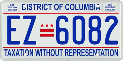 DC license plate EZ6082