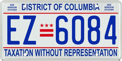 DC license plate EZ6084