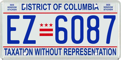 DC license plate EZ6087