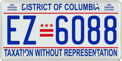 DC license plate EZ6088