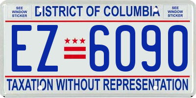 DC license plate EZ6090