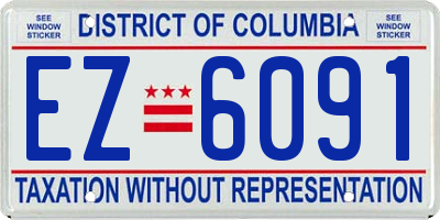 DC license plate EZ6091