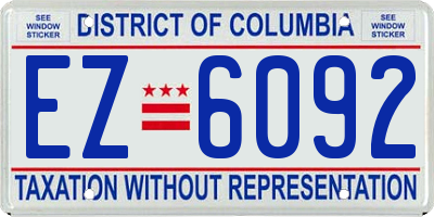 DC license plate EZ6092