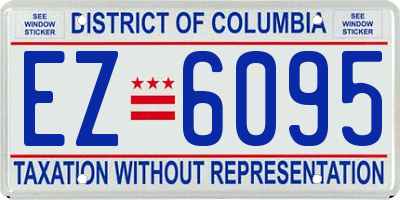 DC license plate EZ6095