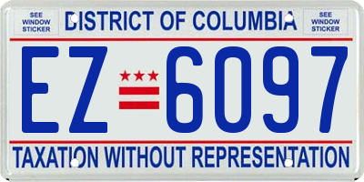 DC license plate EZ6097