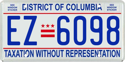 DC license plate EZ6098