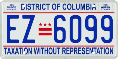 DC license plate EZ6099