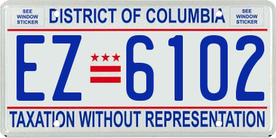 DC license plate EZ6102