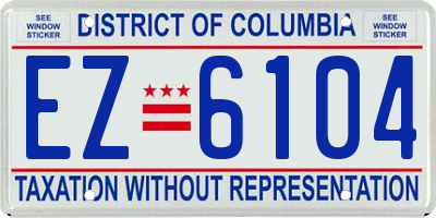 DC license plate EZ6104