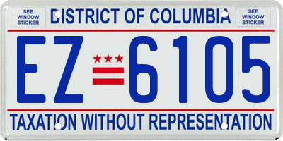 DC license plate EZ6105