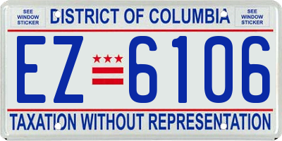 DC license plate EZ6106